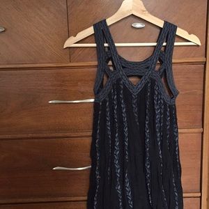 Free people lightweight lined black dress